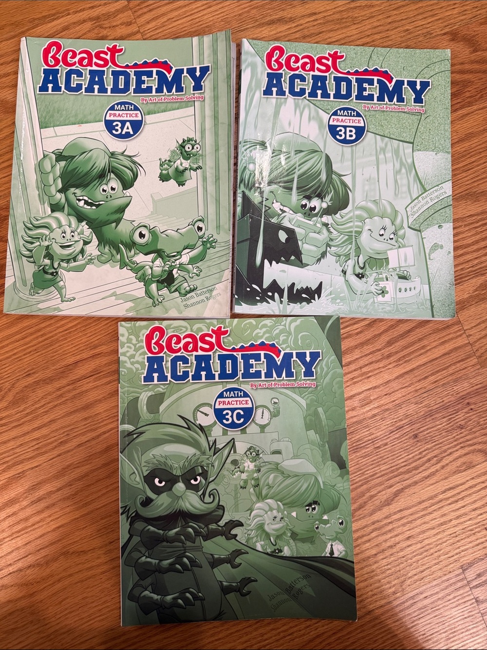 Beast Academy Math Practice Workbooks 3A, 3B, 3C